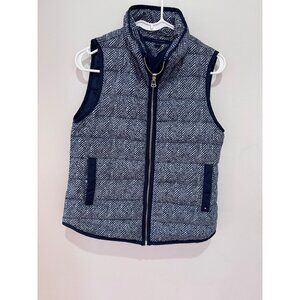 Tommy Hilfiger Womens Herringbone Puffer Vest With Zipper Front Size S/P